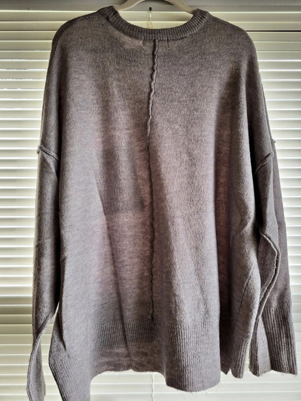 ZENANA Relaxed Fit Drop Shoulder Sweater with Pocket - Picture 3 of 7